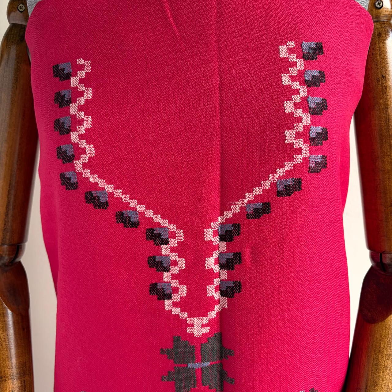 Handloom Women’s Polywool Suit Set without stole (Pink)