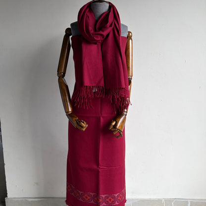 Bhuttico Women’s Merino Woolen Suit Set – Maroon