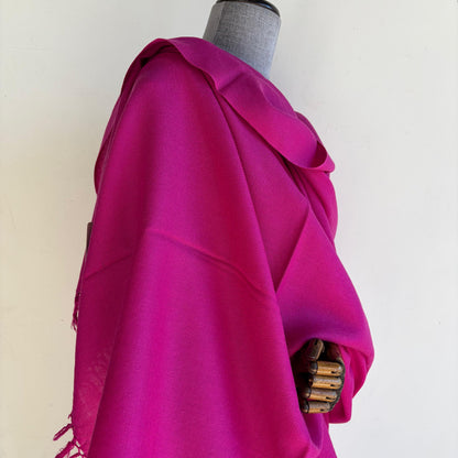 Handwoven Merino Wool Shawl (Pink)
