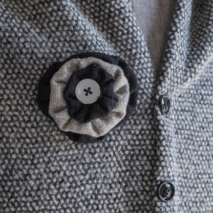 Plain Grey Woolen Cape for Women - Bhuttico Shawls