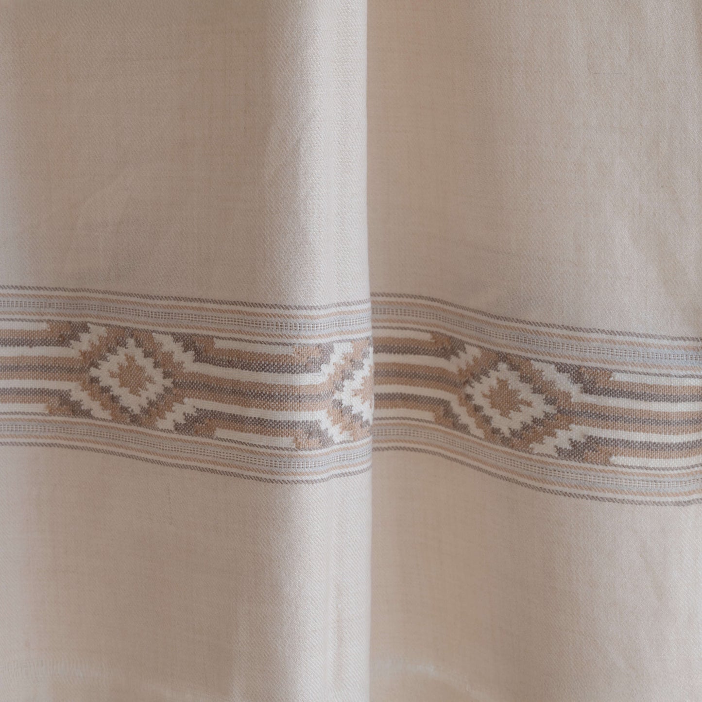 Women Pure Pashmina Wool Shawl- Beige