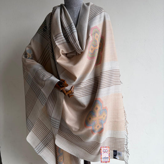 Handloom Pure Merino Wool Shawl (Multicolor)