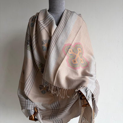 Handloom Pure Merino Wool Shawl (Multicolor)