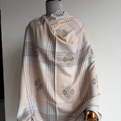 Handloom Pure Merino Wool Shawl (Multicolor)