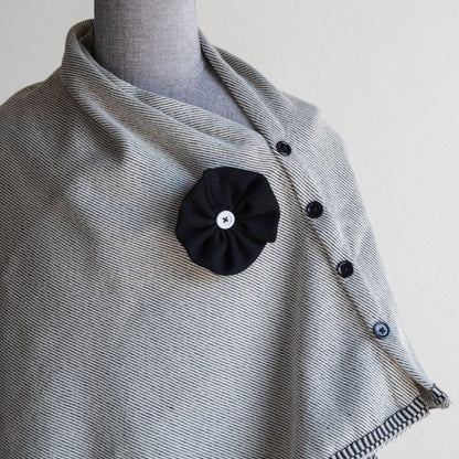 Snow - White Woolen Cape for Women - Bhuttico Shawls