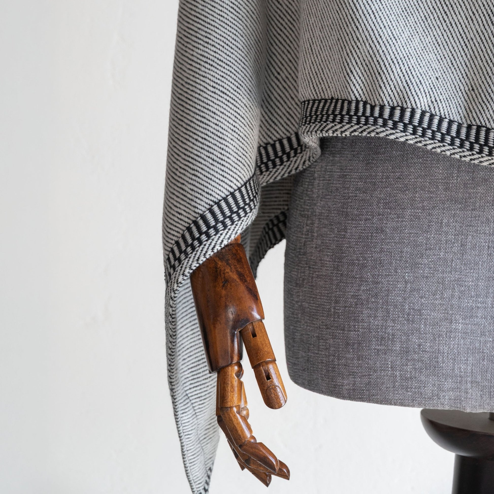 Snow - White Woolen Cape for Women - Bhuttico Shawls