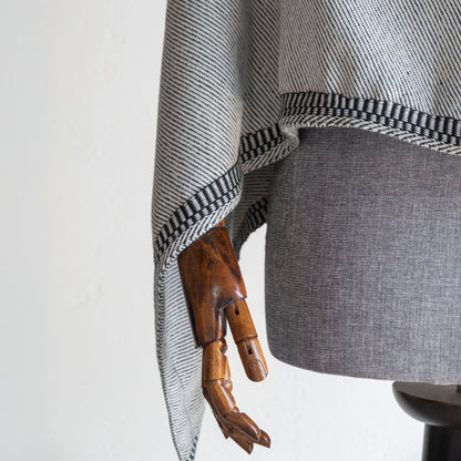 Snow - White Woolen Cape for Women - Bhuttico Shawls