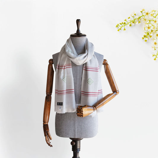 Women Merino Wool Stole- Light Grey