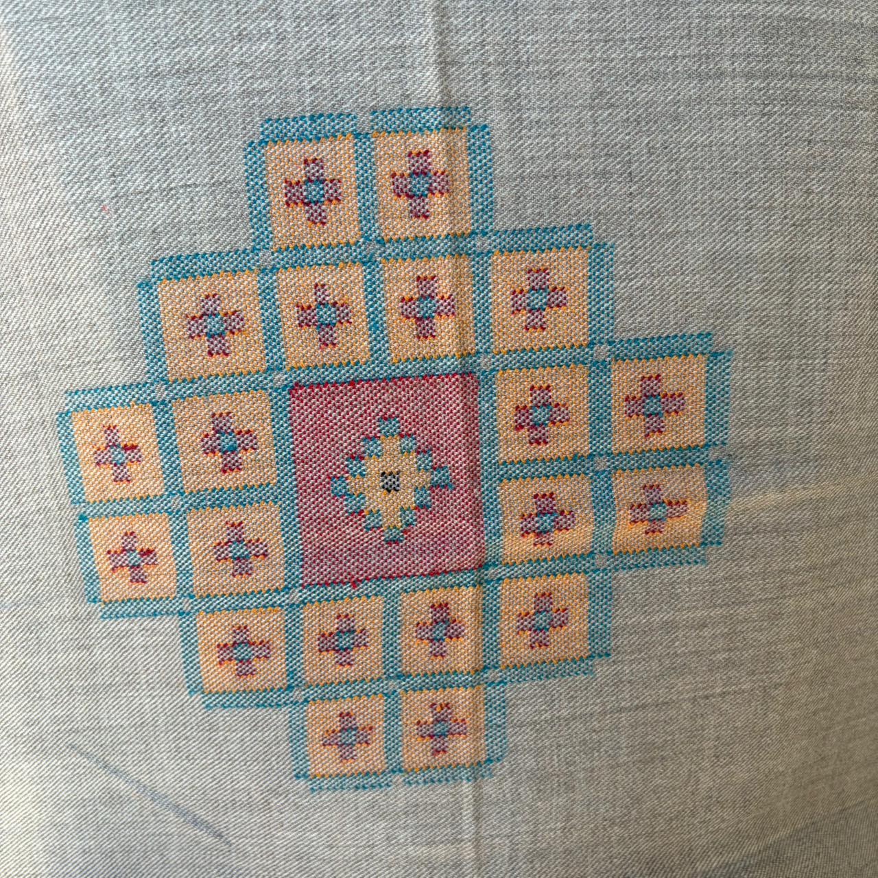 Hand Woven Pure Merino Wool Kullu Stole- Multicolour