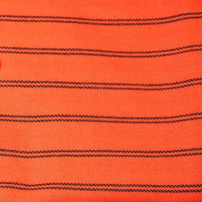 Handwoven Polywool Suit with Stole- Orange